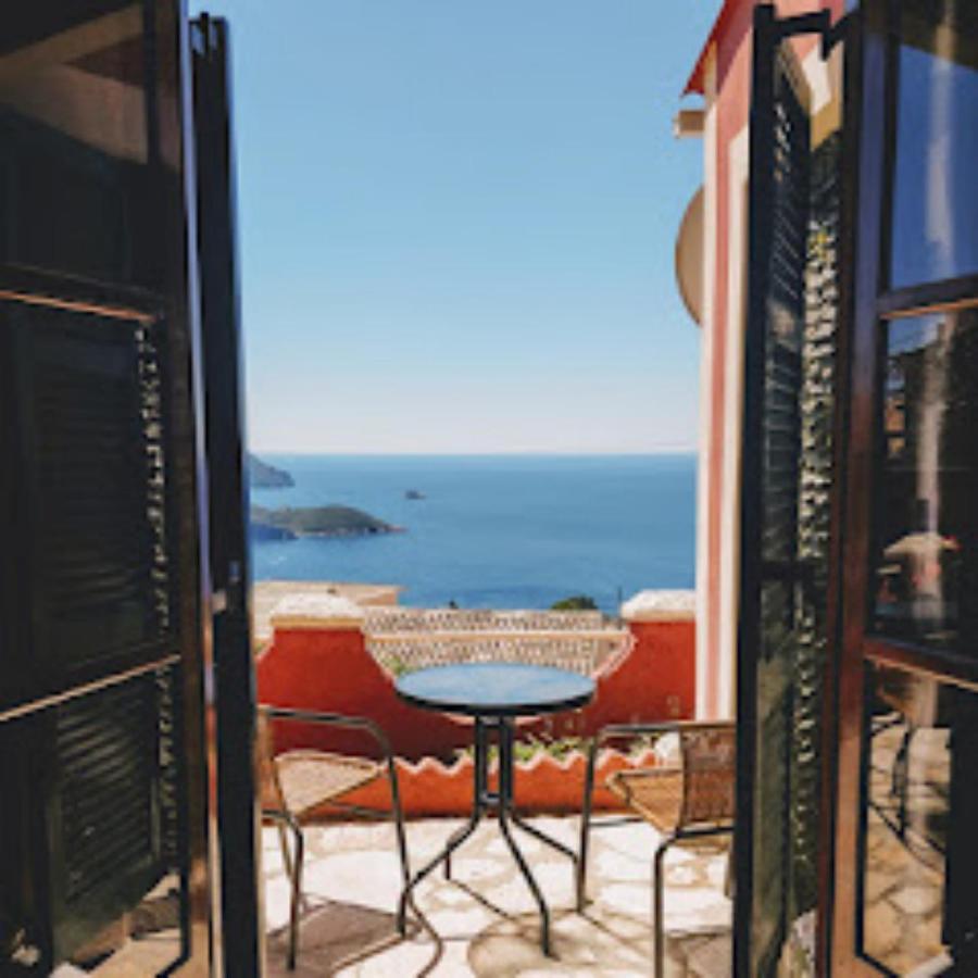 Traditional Panoramic Sea View House Lákones Zewnętrze zdjęcie